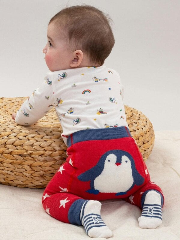 Kite Baby Organic Penguin Parade Knit Leggings