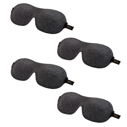Contoured Sleep Mask Multipack Sets - Various Designs - Dark Grey Marl