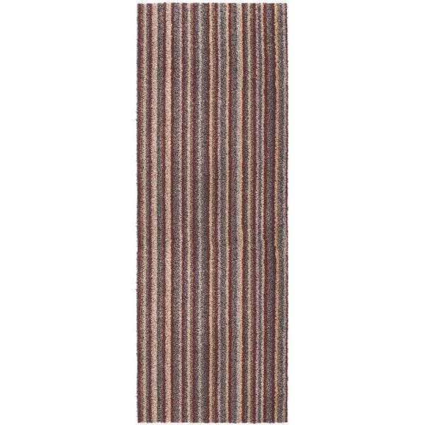 The Rugs Washable Striped Multicolour Mat | Microfibre Rug