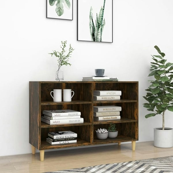 Berkfield Sideboard Smoked Oak 103.5x35x70 cm Engineered Wood