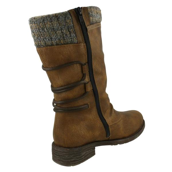 Remonte Ladies Remonte Calf High Lambswool Lined Casual Boots D8070