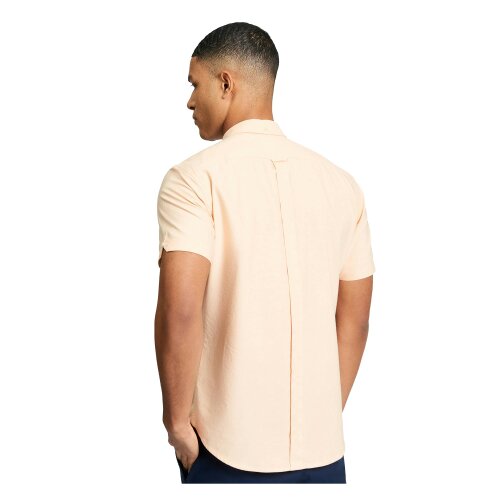 Ben Sherman Mens Signature Oxford Short-Sleeved Shirt - Orange