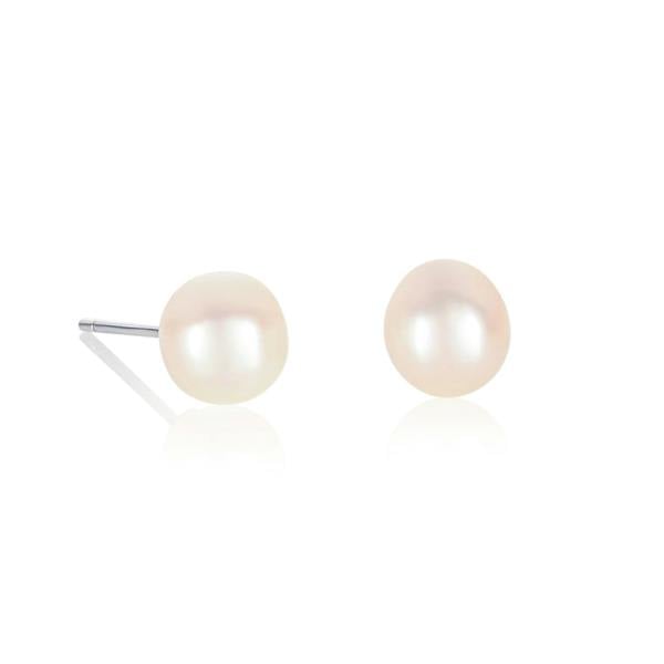 namana 925 Sterling Silver Freshwater Pearl Stud Earrings for Women