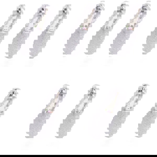 Anysox 5 Pairs Size 5-9 Fashion Socks Lace Flower Style Breathable Antiskid Invisible Ankle Socks for Women Grey