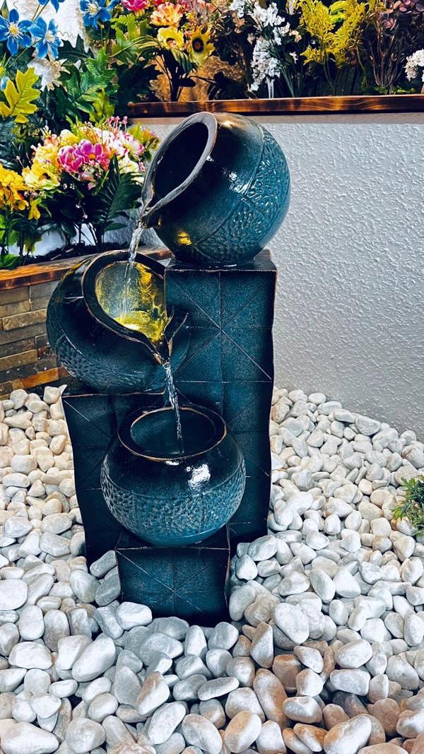 Tranquillity Water Features Teal Tranquil Pour Traditional Water Feature
