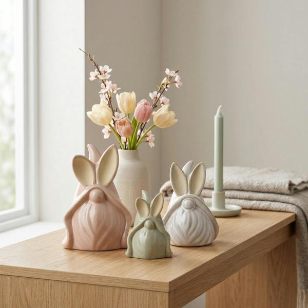 Garden Greatness Springtime Trio Rabbit Gonks Decoration