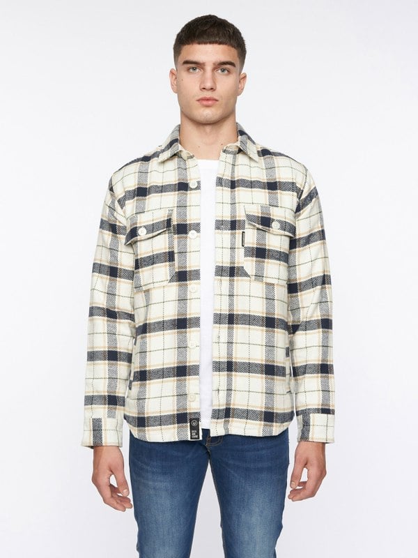 Duck and Cover Francore Overshirt Off White Check