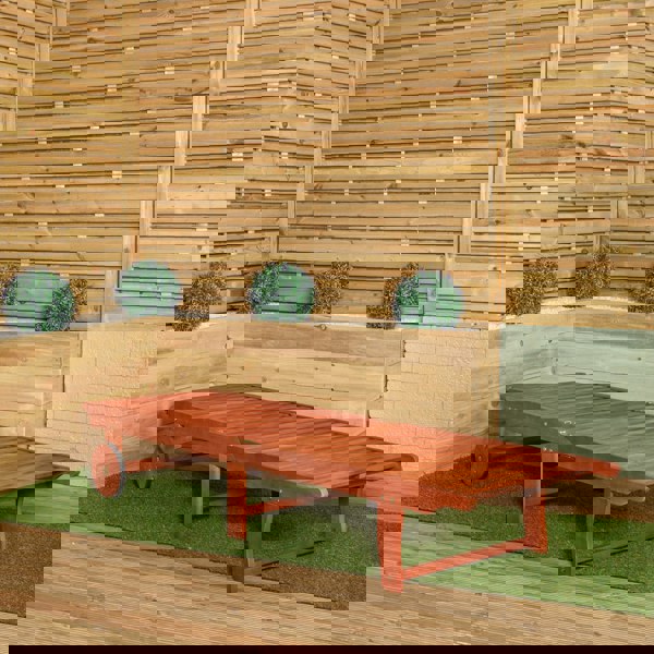 Samuel Alexander 1.9m x 0.6m Outdoor Wooden Adjustable Foldable Sunlounger with Wheels