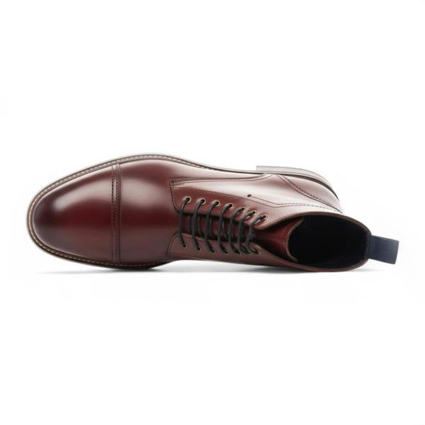 Antique Rogue Men's Capped Balmoral Burgundy Leather Dress Ankle Boots - Billy