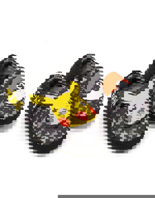 Pokemon Boys Black Pikachu Slip On Loafer Slippers