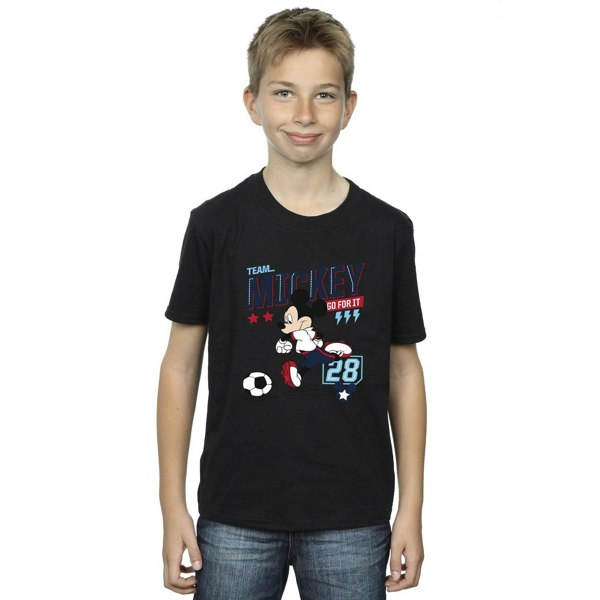 Disney Boys Mickey Mouse Team Mickey Football T-Shirt - Black