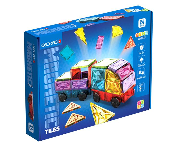 Geomag Magnetic Tiles Gems Vehicles