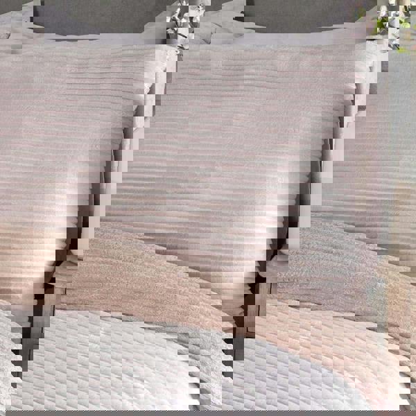 Smart Living Luxurious Reversible Sparkle Ribbed Fleece Duvet Cover with Pillowcases