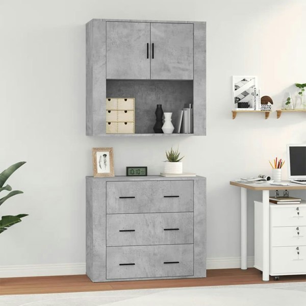 Berkfield Highboard Concrete Grey Engineered Wood