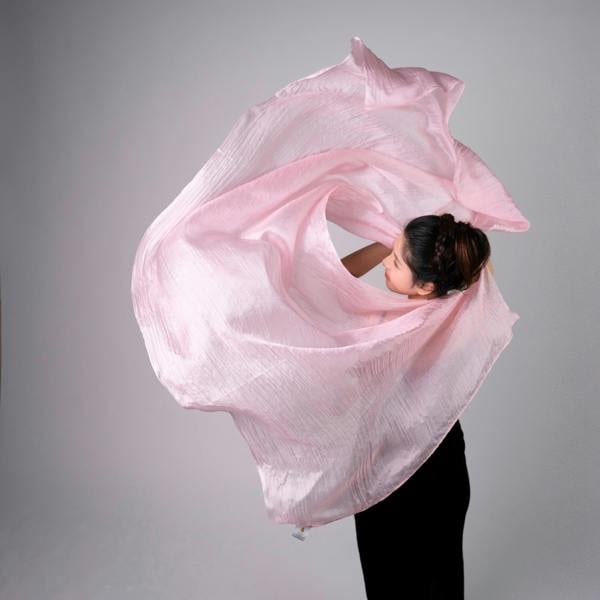 Blush Pink Silk Scarf – Hand-Dyed Mulberry Silk, Bridesmaid & Mother of the Bride Wrap