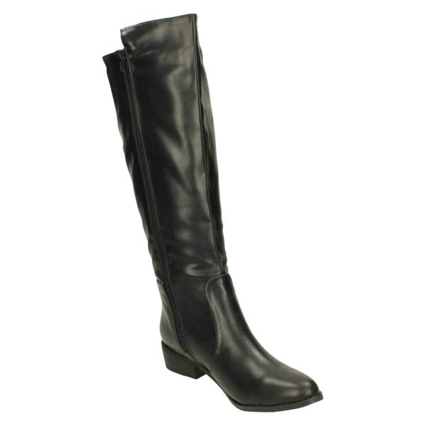Spot On Ladies Spot On Knee High Boots