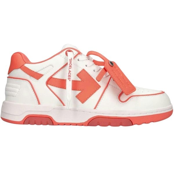 Off-White Out Of Office Calf Leather Sneakers - Coral Red