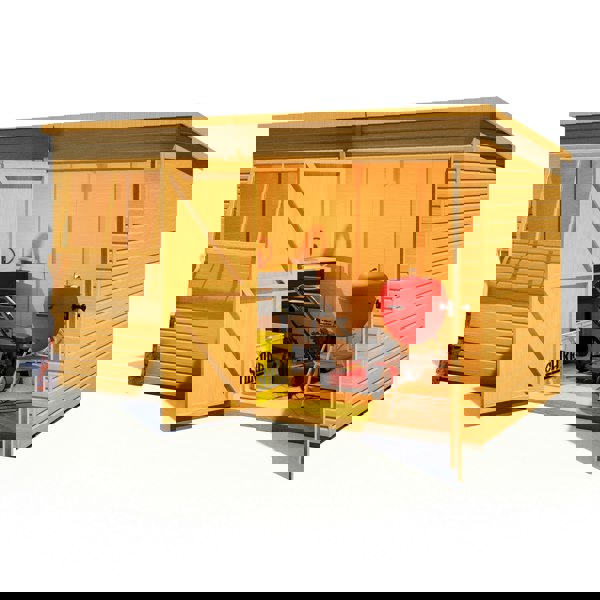 Shire Ranger 12x6 Double Door Premium Pent interlock Shiplap Shed - Best Shed