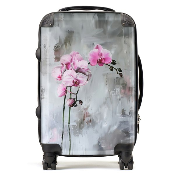 Warren Reed Pink Orchids Suitcase