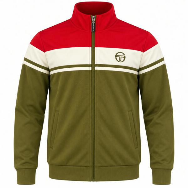 Sergio Tacchini Damarindo Track Top Jacket Adrenaline Rush/Gardenia/Dark Olive