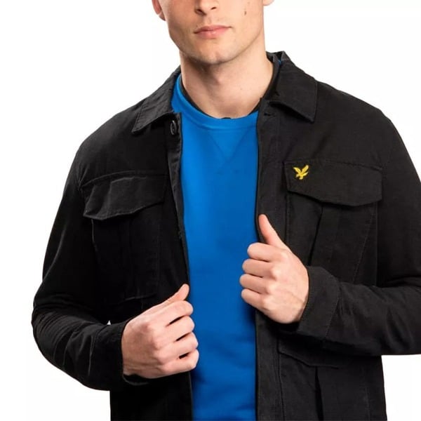 Lyle & Scott Large Pockets Black Utility Jacket - Black