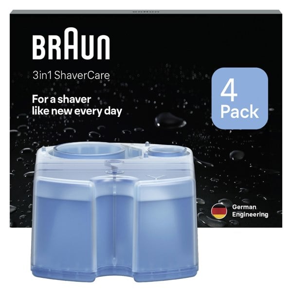 Braun 3in1 ShaverCare SmartCare Center Refill Cartridges, Hygienic Cleaning, 4 Pack