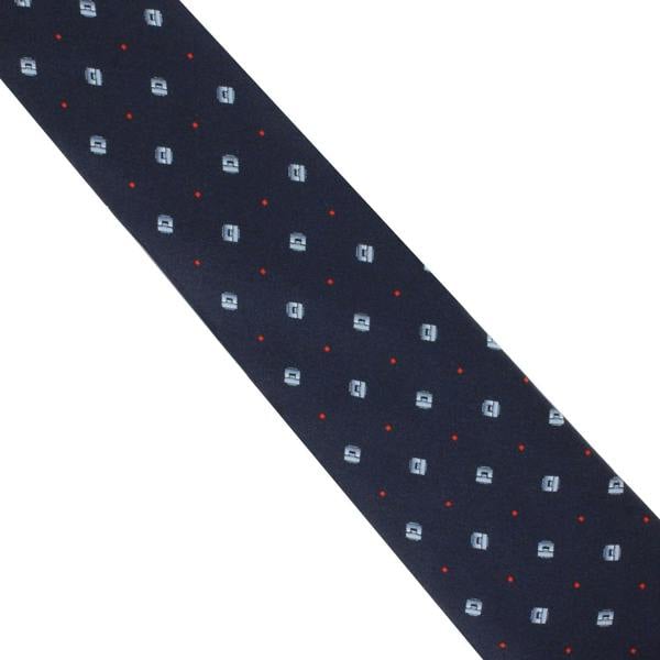 Dunhill silk tie in a cufflink pattern