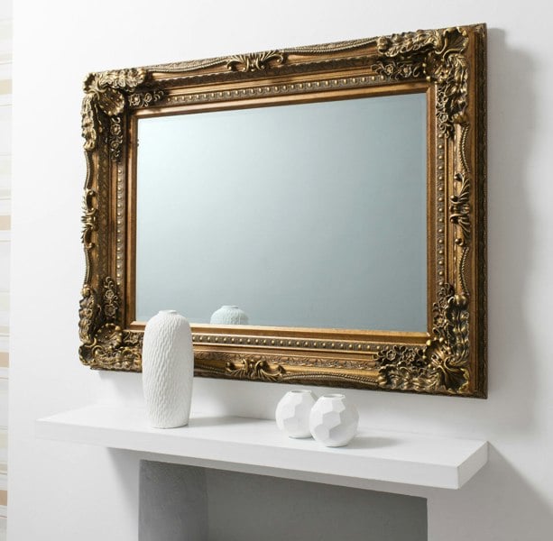 Exclusive Mirrors Cavill Ornate Wall Mirror Antique Gold – 118cm x 87cm