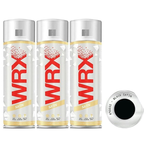 WRX 3X WRX Satin Black Spray Paint 400ml