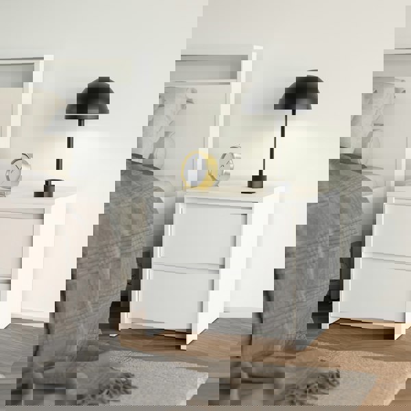 Furniture To Go Next Nightstand 2 Drawers White