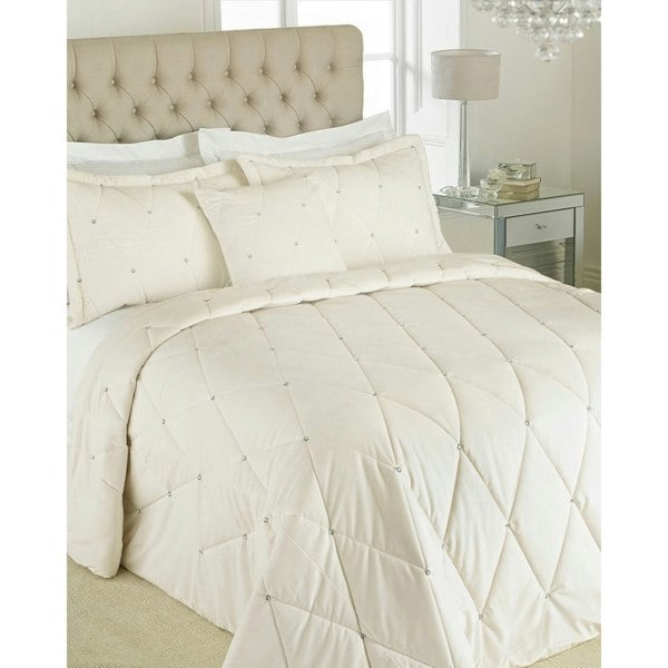 Riva Home Riva Paoletti New Diamante Bedspread Set - Cream