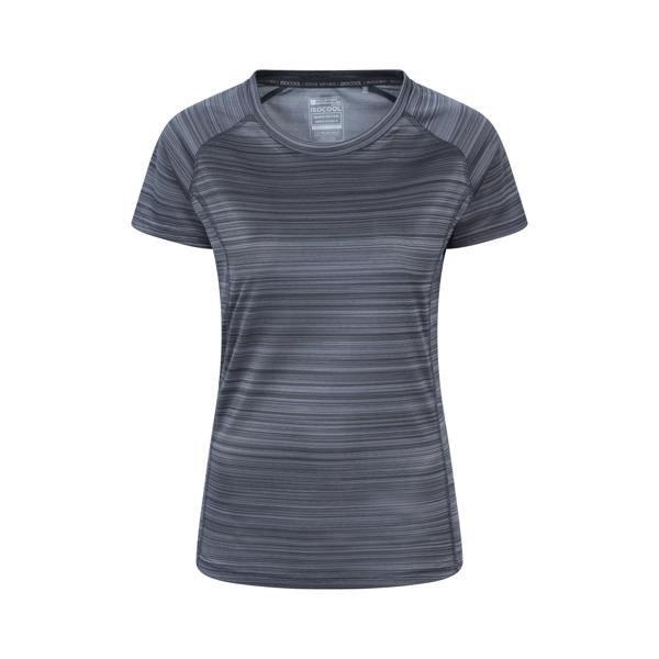 Mountain Warehouse Womens/Ladies Endurance Striped T-Shirt - Dark Grey - 