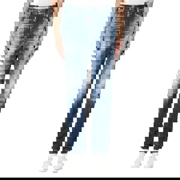 Dsquared2 Distressed Slim-Cut Jeans Navy Blue W32