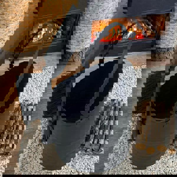 Gr8 Home Metal 10L Coal Bucket Brush Shovel Set Charcoal Fireside Bin Ash Log Scuttle Hod