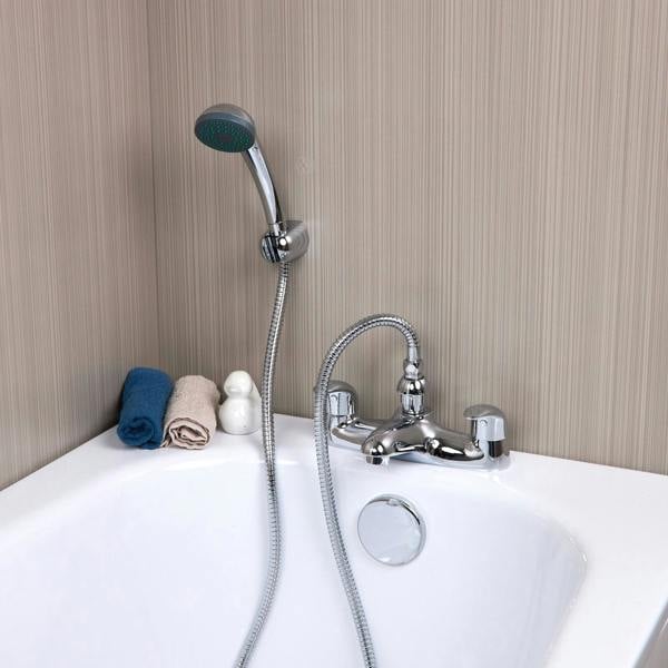 Flode Boden | Bath Shower Mixer | Including Handset and Holder | Chrome