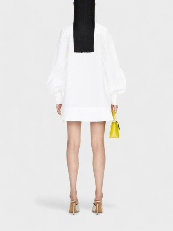 Off - White Poplin Pleat Shirt Dress White - Supplied FashionOff White