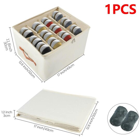 Havendro Foldable Shoe Storage Box for Closet Organiser with Clear Lids for Wardrobe Tool