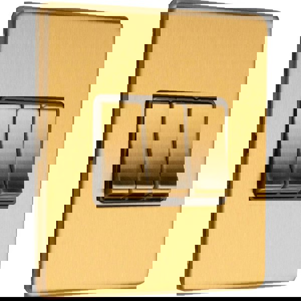 3 PACK 3 Gang Triple Light Switch SCREWLESS SATIN BRASS 2 Way 10A Slim Rocker 