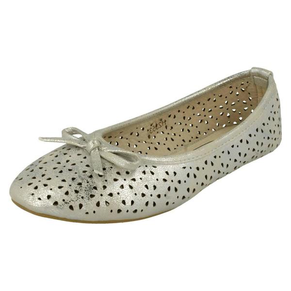 Spot On Girls Spot On Cut Out Detail Ballerina Flats