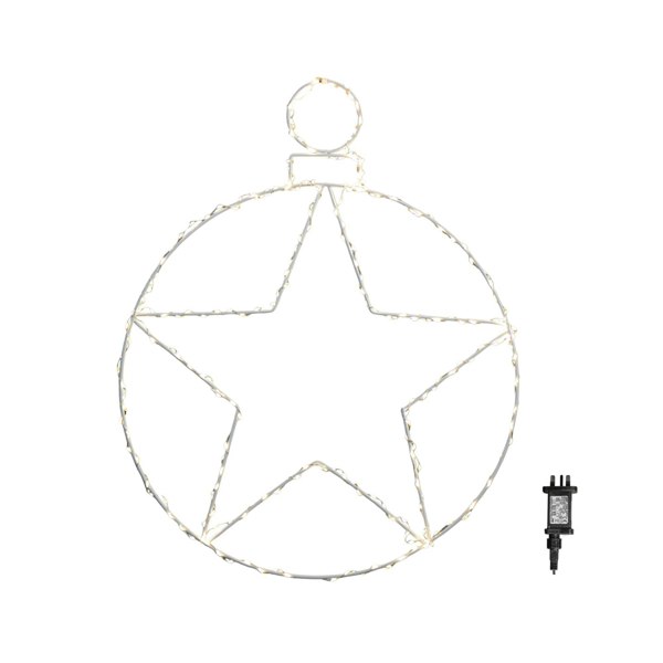 Samuel Alexander 48cm Light up Hanging Christmas Star Bauble with 236 Warm White LEDs