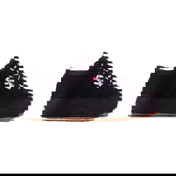 Superga Childrens/Kids 2750 Jcot Leather Trainers - Full Black - 