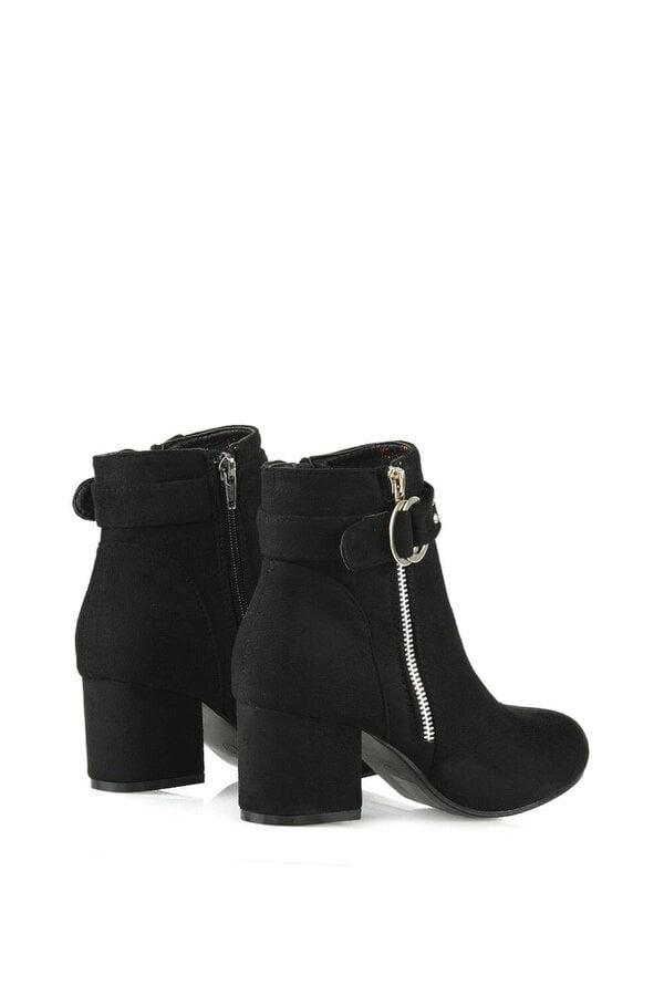 XY LONDON Mid Block Heel Ankle Boots