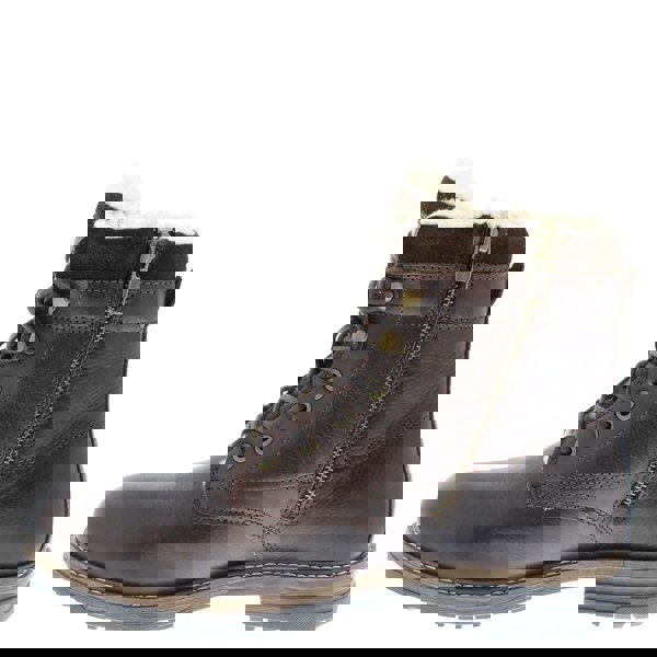 Frank James Glencoe Mens Lace Up Warm Fleece Zip Combat Boots