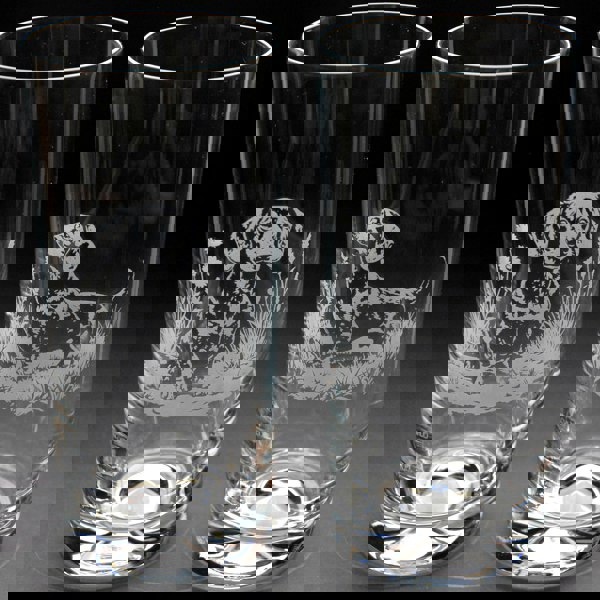 Glyptic Glass Art Dachshund Dog Highball Glass - Hand Etched/Engraved Gift