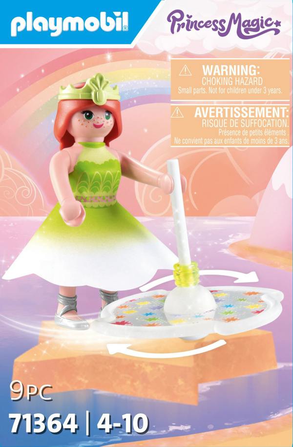 Playmobil Rainbow Spinning Top with Princess - 71364 Playset