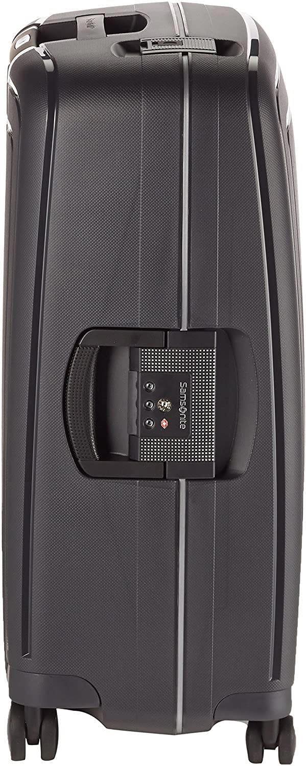 Dyzi S'Cure 75cm Black Large 4-Wheel Travel Spinner Suitcase