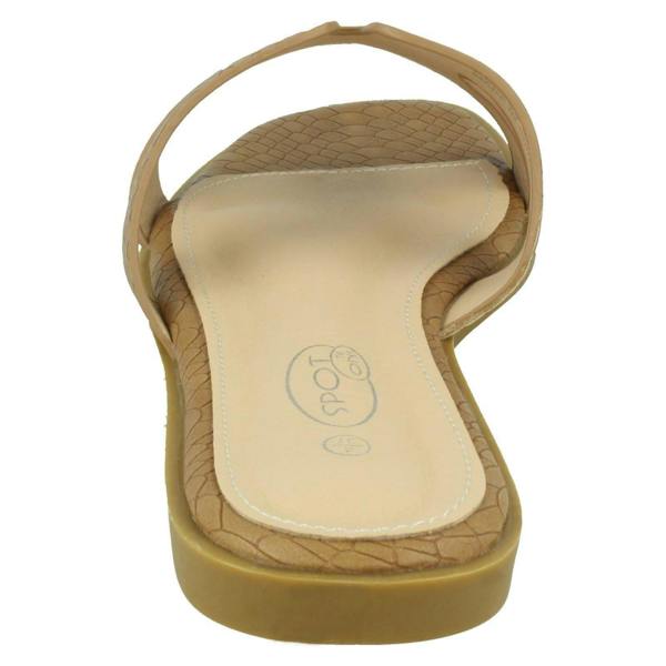 Spot On Ladies Spot On Croc Print Mules F00298