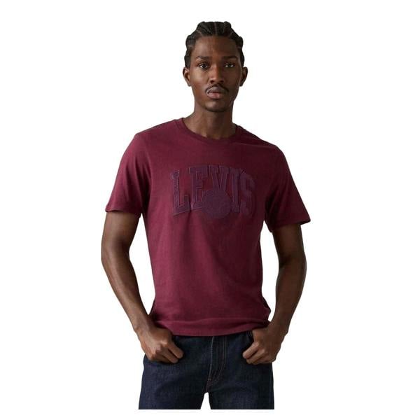 Levis Mens Lettering Embroidered T-Shirt - Purple - 