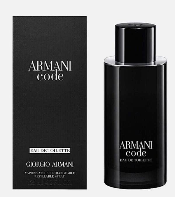 Giorgio Armani Armani Code 125ml Eau De Toilette EDT Rechargeable Refillable Spray For Him