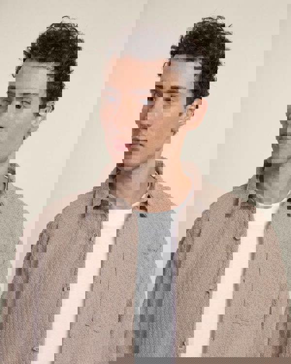 Larsson & Co Stone Textured Overshirt